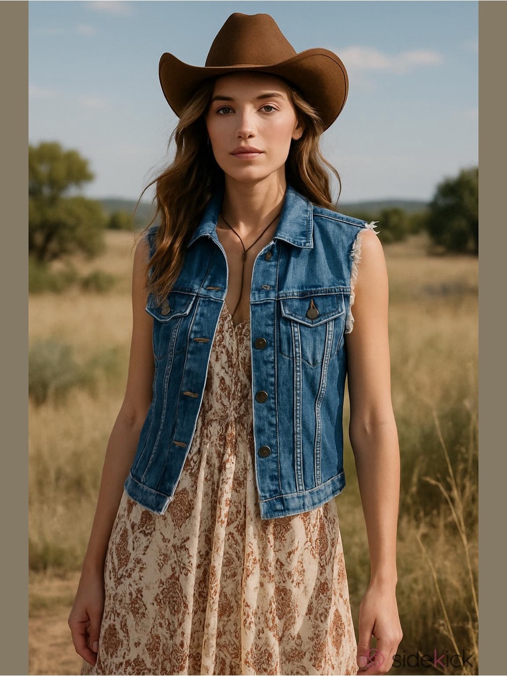 BDG Womens Denim Vest with Frayed Sleeves Size M Rodeo Cowgirl Boho Staple